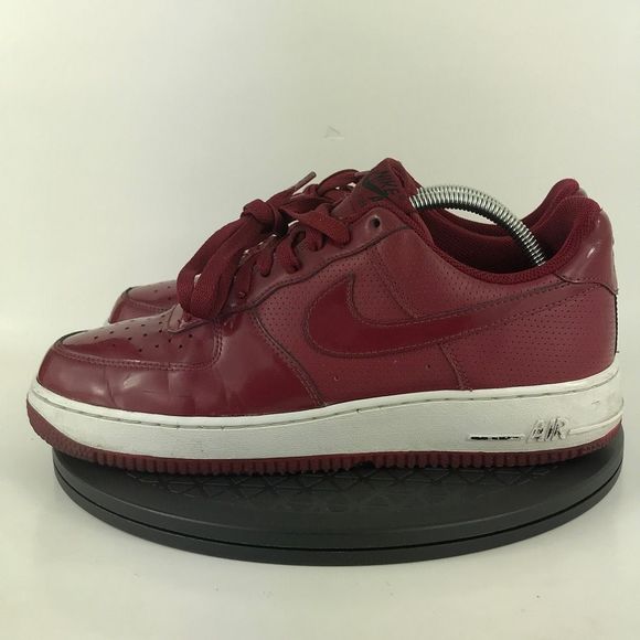 Nike Air Force 1 Crimson Red Patent Leather 315122-601 Men's Size 9.5 - Picture 8 of 12